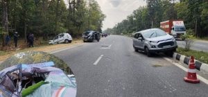 देहरादून :कारों की टक्कर में रुद्रप्रयाग निवासी तीन व्यक्तियों की