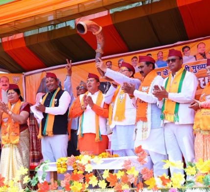 मुख्यमंत्री ने अल्मोड़ा लोकसभा से भाजपा प्रत्याशी के पक्ष में की चुनावी सभा