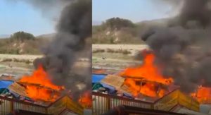 *गर्जिया मंदिर के पास दुकानों में लगी भीषण आग, मची