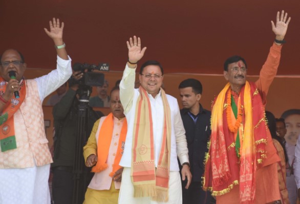 मुख्यमंत्री धामी ने लोकसभा प्रत्याशी संजय सेठ के समर्थन में आयोजित जनसभा को किया संबोधित 