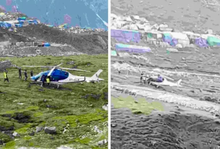 केदारनाथ दर्शन के लिए आ रहें श्रद्धांलुओं के हेलीकाप्टर की