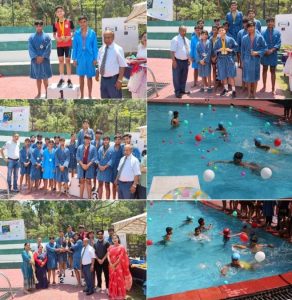 द पेसल वीड स्कूल में इंटर हाउस तैराकी और वाटर