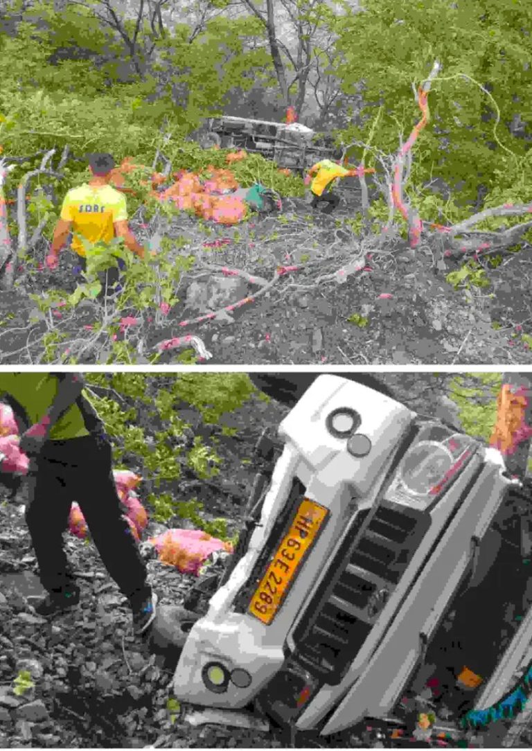 देहरादून, कालसी में गिरा पिकअप वाहन, चालक को किया एसडीआरएफ