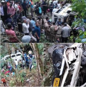 हल्द्वानी के पास गहरी खाई में गिरी अनियंत्रित जीप। पांच