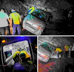 उत्तरकाशी हिना मार्ग पर दुर्घटनाग्रस्त हुए वाहन में एसडीआरएफ ने