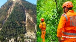 Big Breaking:-वरुणावत पर्वत से गिर रहे बोल्डर, लोगों को सुरक्षित