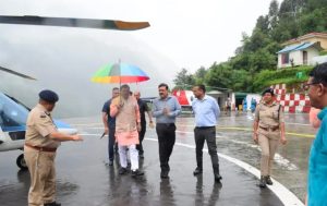 मुख्यमंत्री पुष्कर सिंह धामी जनपद रुद्रप्रयाग के अतिवृष्टि से प्रभावित