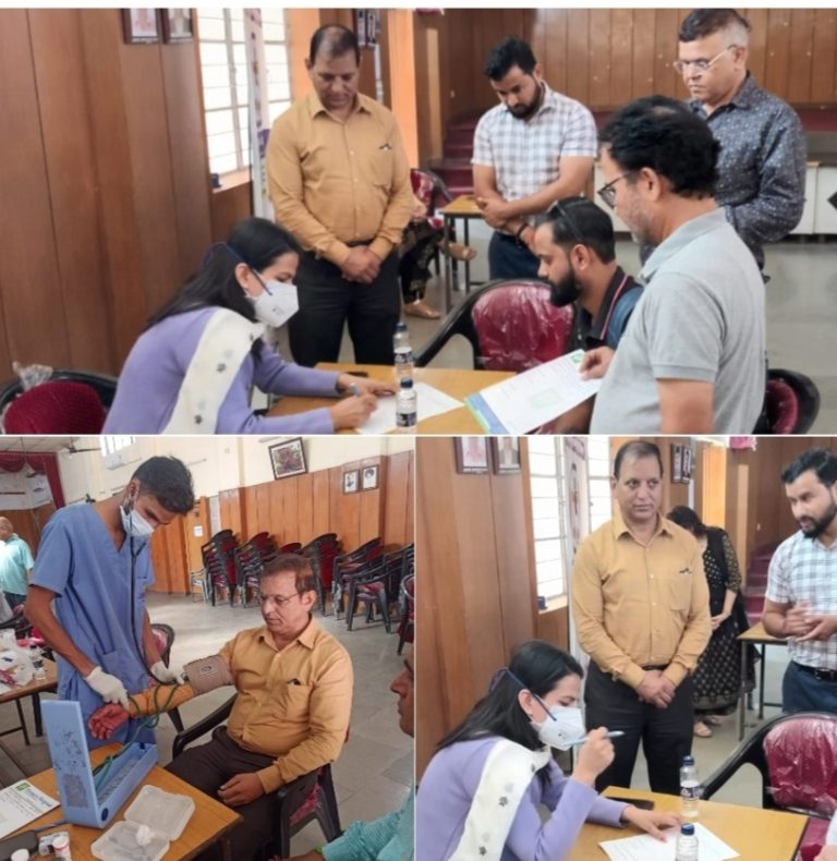 पत्रकारों और उनके परिजनों के लिए स्वास्थ्य शिविर आयोजित -