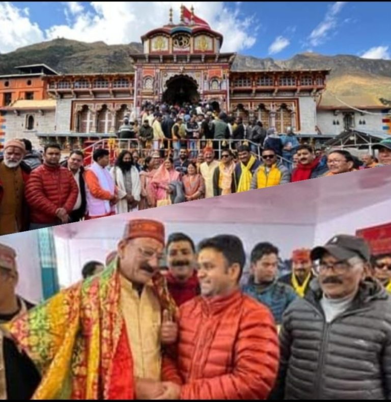 श्री बदरीनाथ धाम दर्शन कै पहुंचे कैबिनेट मंत्री सुबोध उनियाल