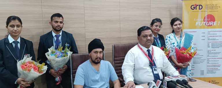 जी.आर.डी के पांच छात्र/छात्राओं को मिलेंगे उत्तराखण्ड तकनीकी विश्वविद्यालय के