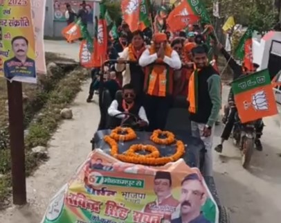 निकाय चुनाव के अंतिम प्रचार दिवस पर रविन्द्र रावत की ताबड़तोड़ जनसभाएं व रोड शो, घर-घर जाकर मांगे वोट