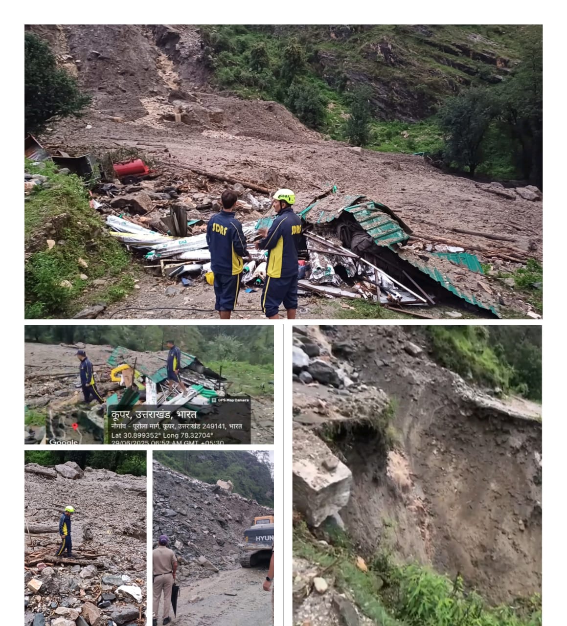 चारधाम अपडेट :यमुनोत्री राष्ट्रीय राजमार्ग सिलाई बैंड पास अतिवृष्टि (भूस्खलन)