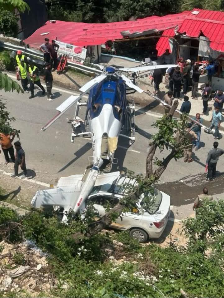 रुद्रप्रयाग ब्रेकिंग -केस्ट्रल एविएशन कंपनी के हेलीकॉप्टर को तकनीकी खराबी