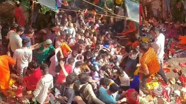 जनपद हरिद्वार: मनसा देवी मंदिर में श्रद्धालुओं में मची भगदड़