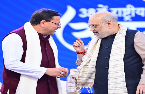 CM Dhami's threat even on Shah's platform, praised him two days after returning from Uttarakhand, raised the political temperature