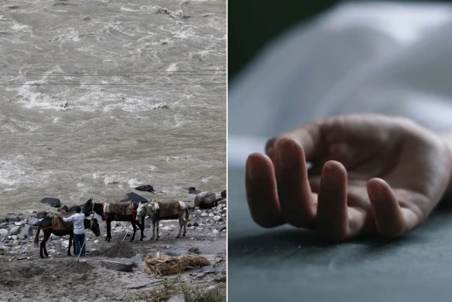 गाय को बचाने उफनती नदी में कूदा पुलिस का जवान,