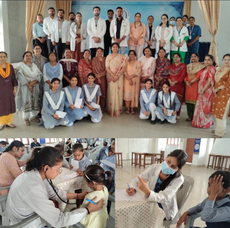 महंत इन्दिरेश अस्पताल की ओर से निःशुल्क जाॅचें की गईं