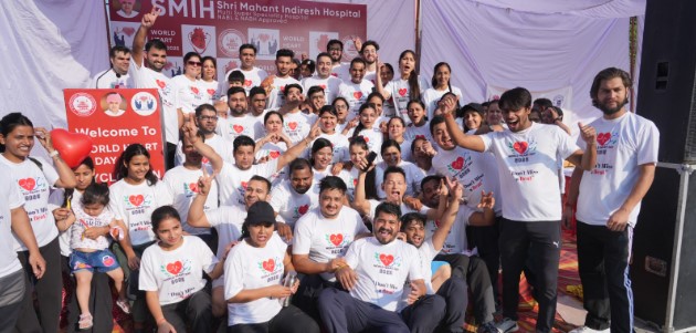 श्री महंत इन्दिरेश अस्पताल के डाॅक्टरों ने साइक्लोथॉन और वॉकथॉन से दिया दिल को स्वस्थ रखने का संदेश