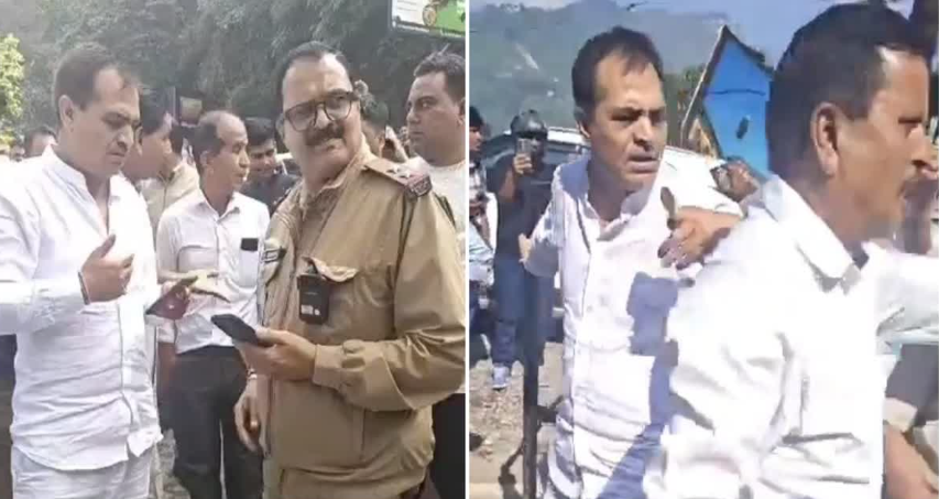 देहरादून जा रहे विधायक के काफिले को पुलिस ने रोका,