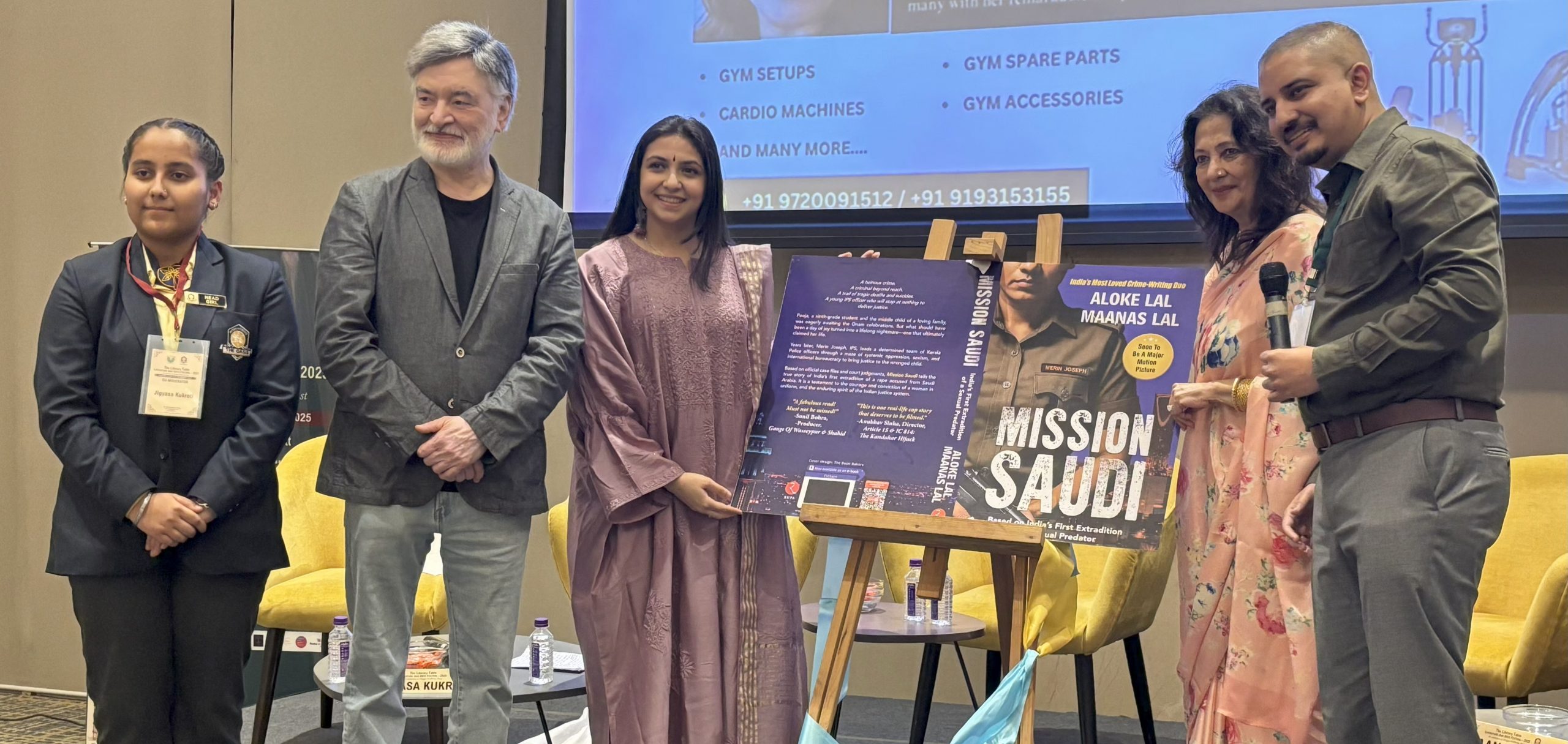 Moon Moon Sen unveils the cover of Mission Saudi at The Literary Table’s Festival 
