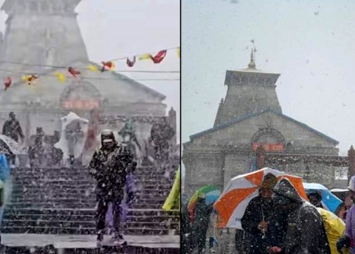 उत्तराखंड: केदारनाथ धाम में सीजन की पहली बर्फबारी, श्रद्धालुओं के चेहरे खिले — मौसम विभाग ने जारी किया अलर्ट