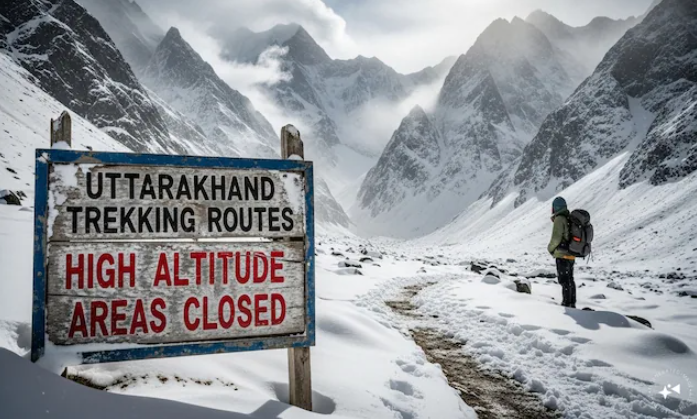 उत्तराखंड में सैलानियों पर लगाई गई रोक, ऊंचाई वाले इलाके