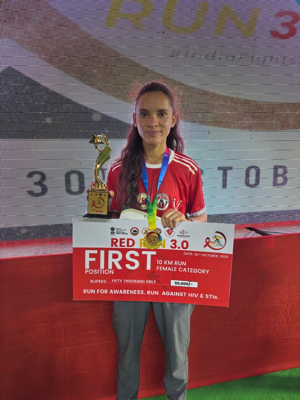 Anisha of Chamoli wins Red Run Marathon, brings glory to