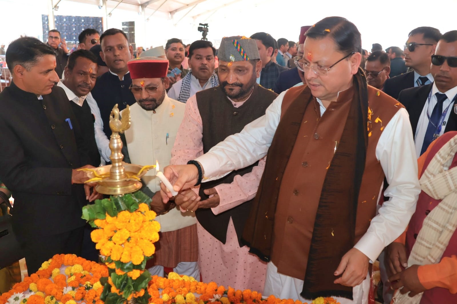 Dhami inaugurates Gauchar Mela, announces 18-seater Heli-service