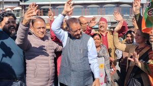 Minister Joshi joins BJP’s victory celebrations in Mussoorie