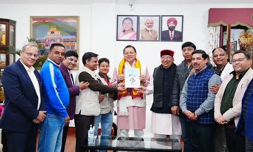 PRSI के डेलीगेशन ने CM धामी से की भेंट :