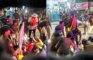 आंदोलनकारियों को नहीं मिला राजधानी में प्रवेश,लाठी-डंडों से हुआ स्वागत