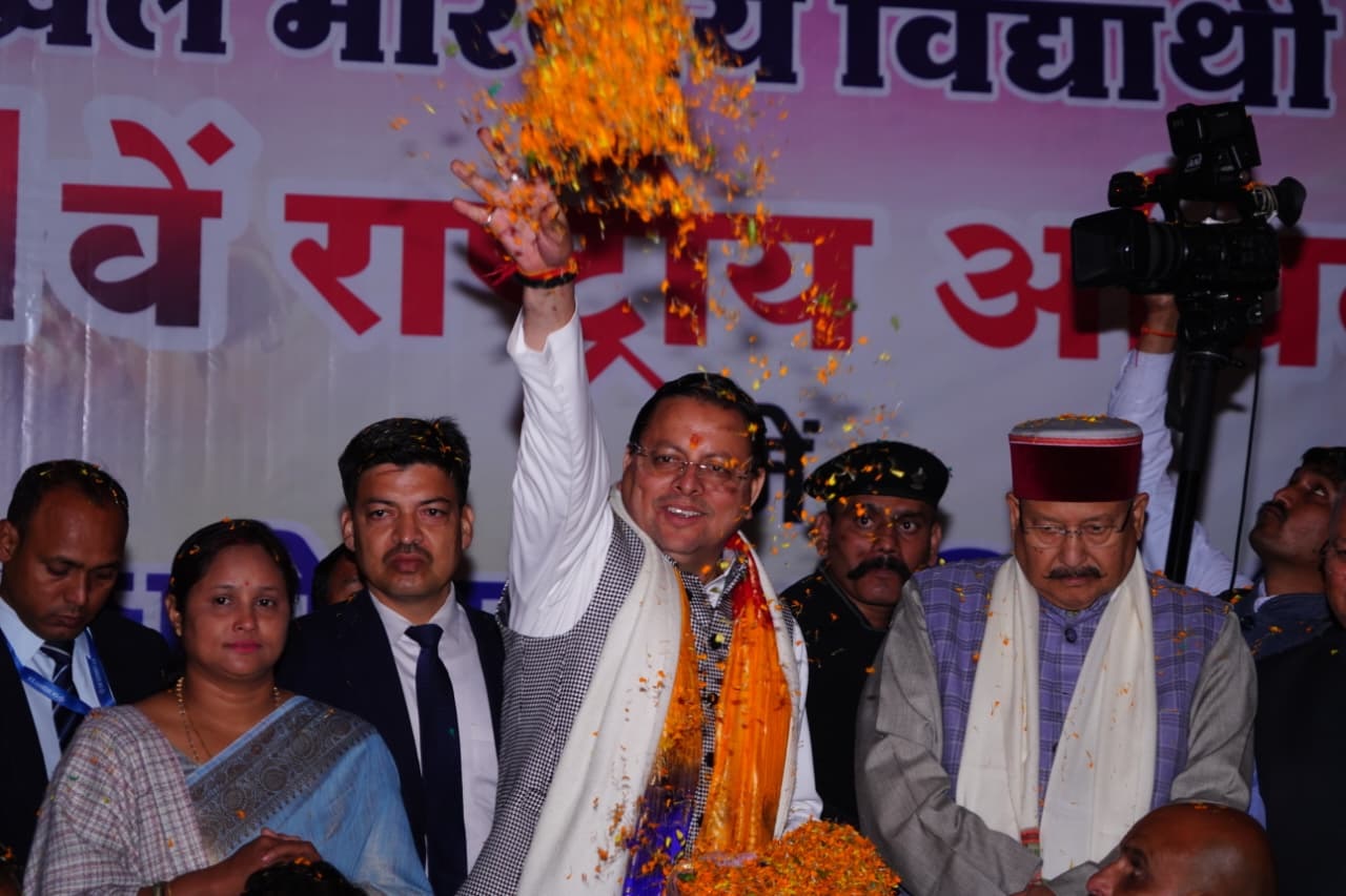 Dhami welcomes delegates at ABVP’s National Convention in Dehradun