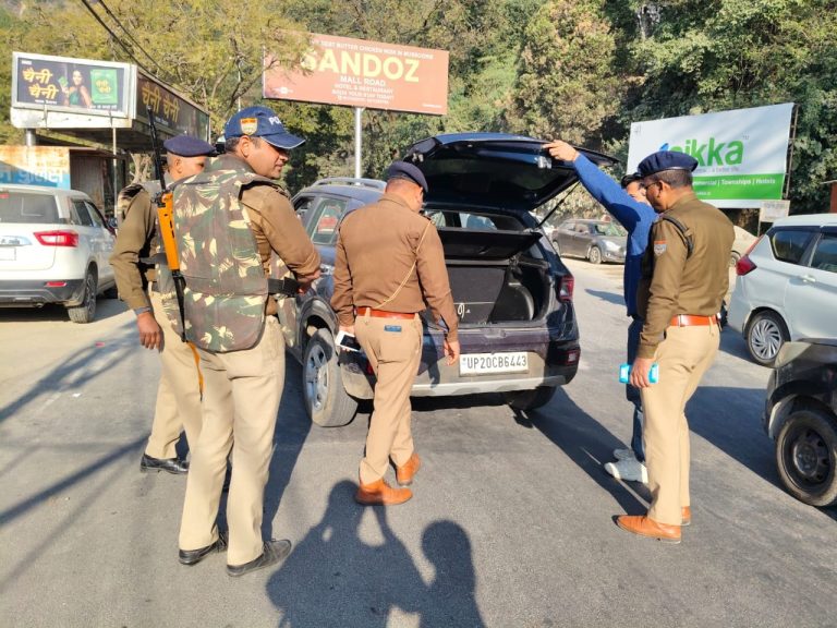 Intensive police checks undertaken in Mussoorie
