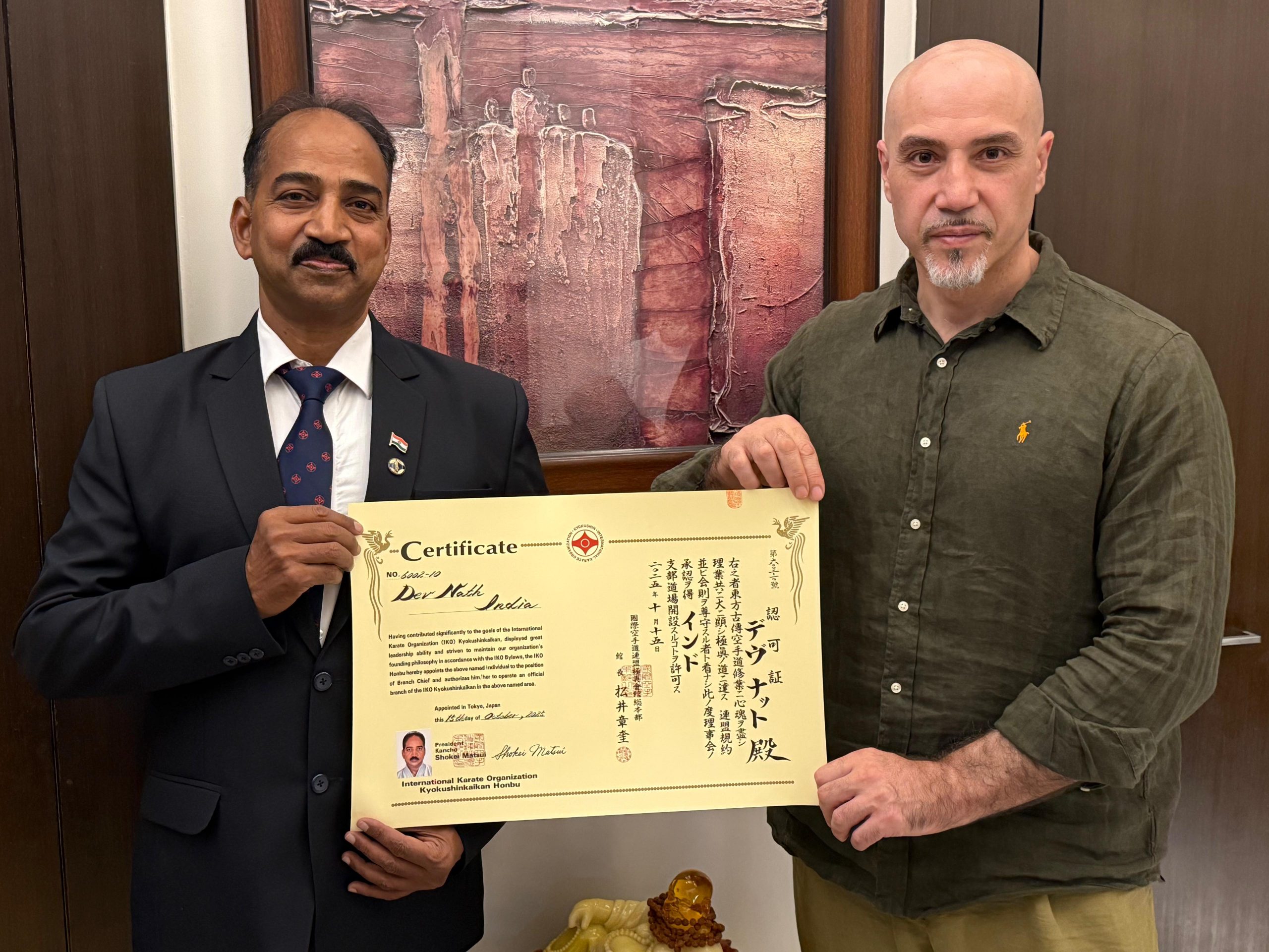Sensei Dev Nath appointed India’s Branch Chief of IKO Kyokushin