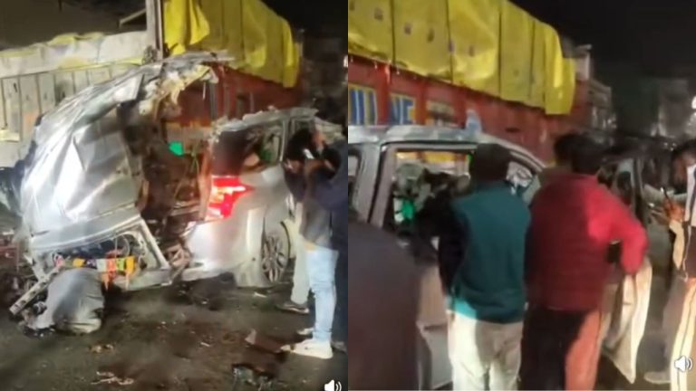 XUV500 और ट्रक की भयंकर टक्कर: हादसे में 4 लोगों की मौत, जानें कैसे हुई दुर्घटना