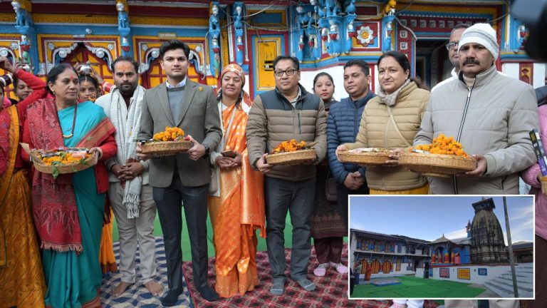 ओंकारेश्वर मंदिर में शुरू हुई शीतकालीन यात्रा, कलश यात्रा में