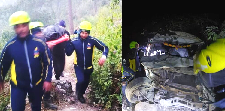 लोहाघाट में दर्दनाक हादसा,बारात की बोलेरो गहरी खाई में गिरी,