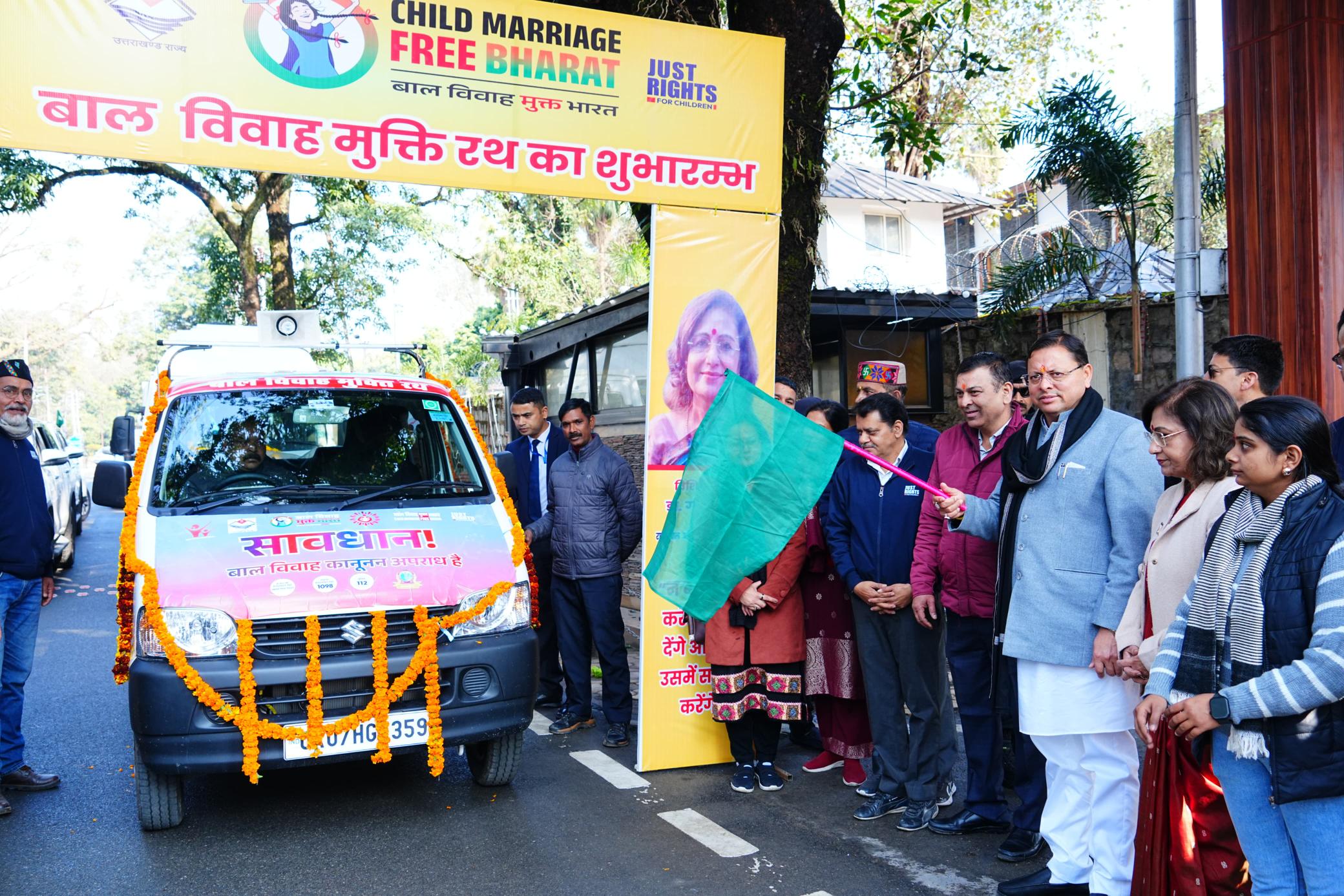 Dhami launches Bal Vivah Mukti Rath to end Child Marriage