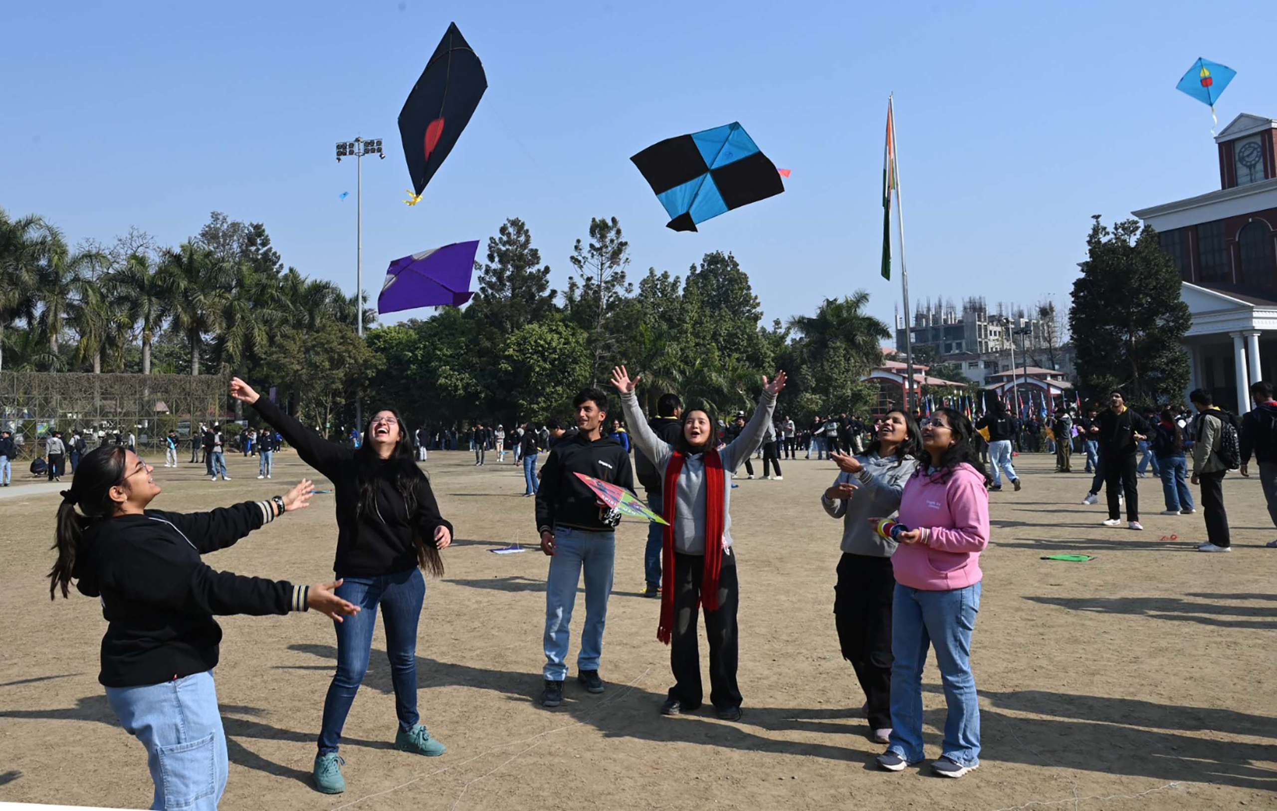 Kite Fest held at Graphic Era on Makar Sankranti