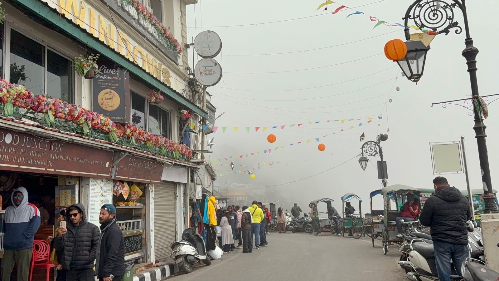 Mussoorie the Queen of Hills shrouded in cloud and biting