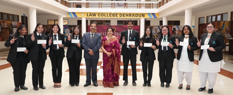 Promising students receive scholarships at Law College Dehradun 