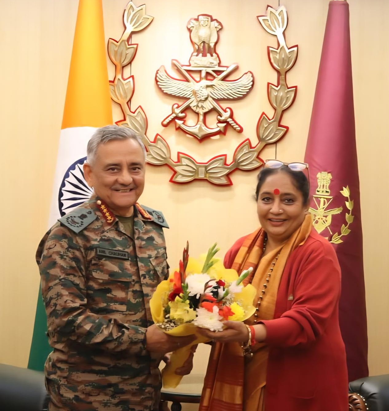 Speaker Ritu Khanduri meets CDS Anil Chauhan in New Delhi