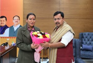 कैबिनेट मंत्री रेखा आर्या ने भाजपा के नवनियुक्त कार्यकारी राष्ट्रीय अध्यक्ष नितिन नबीन से की शिष्टाचार भेंट