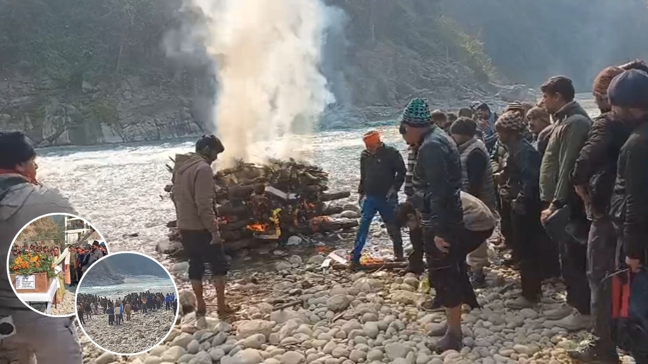 भारत माता के लाल को अंतिम सलाम: रुद्रप्रयाग ने नम आंखों से दी वीर सपूत को विदाई, गांव से संगम तक उमड़ा जनसैलाब