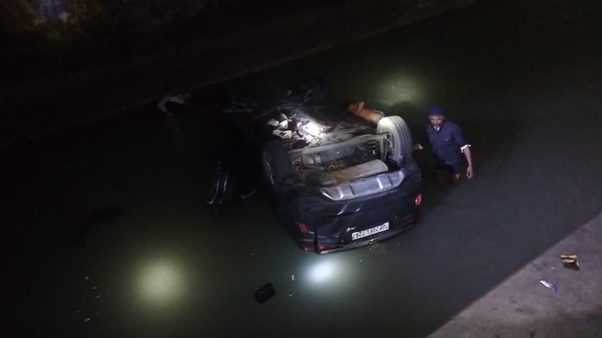 मंगलौर क्षेत्र में भीषण सड़क हादसा, तेज रफ्तार कार गंगनहर