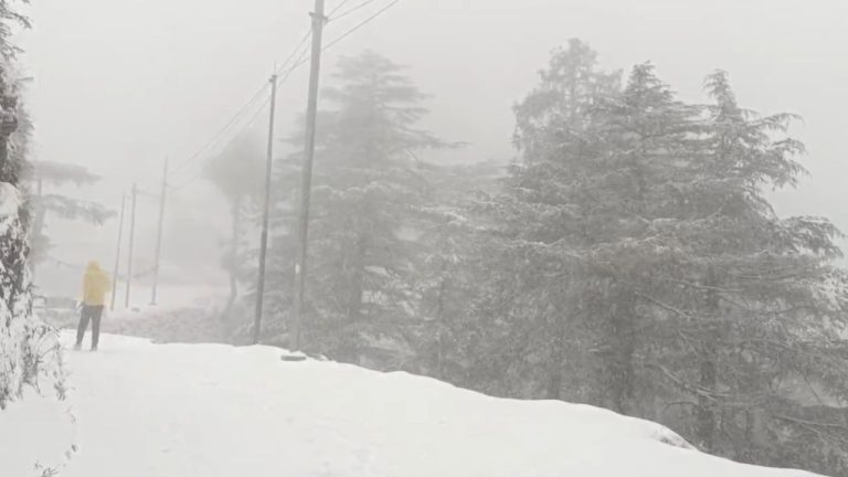 मौसम विभाग का पूर्वानुमान सही: चकराता की पहाड़ियों में बर्फबारी, विकास नगर में झमाझम बारिश से बढ़ी ठंड