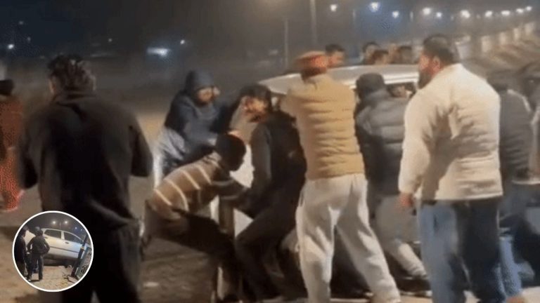 रामनगर कोसी बैराज पर देर रात स्टंट बना जानलेवा, डिवाइडर से टकराई कार आधी हवा में लटकी, बड़ा हादसा टला