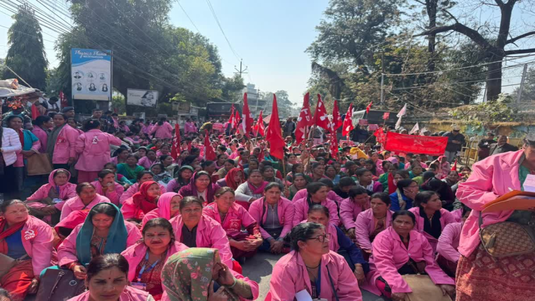 Trade unions take to streets in Doon over new Labour