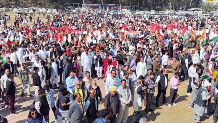 कांग्रेस ने रैली के बहाने दिया एकजुटता का संदेश, भाजपा सरकार पर बरसे नेता