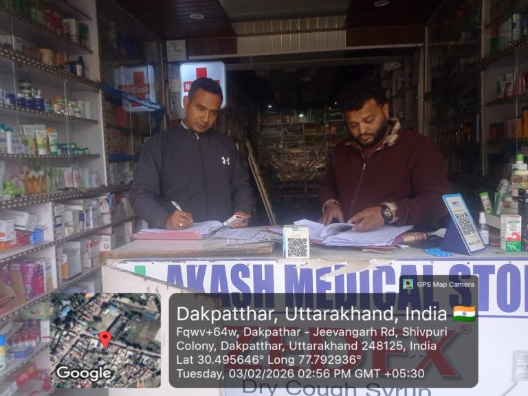 कोडीन युक्त कफ़ सिरप बिक्री पर औषधि विभाग की सख्त कार्यवाही